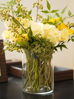 Pure Home + Living - Clear Cylindrical Glass Vase