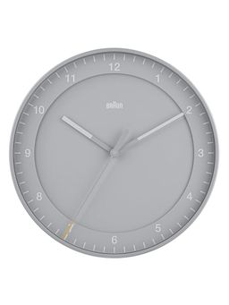 BRAUN - Classic Large Wall Clock with Silent Sweep Movement Grey