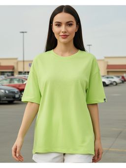Bewakoof - Air 1.0 Women's Shadow Lime Green Oversized T-shirt