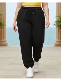 Bewakoof - Women's Black Super Loose Fit Plus Size Joggers