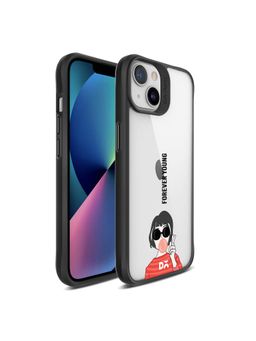DailyObjects - Young At Heart Black Hybrid Clear Case Cover for iPhone 13 Mini 5.4 inch