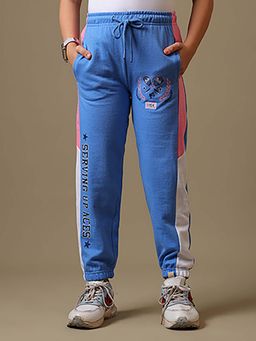 Kidsville - Official Barbie Printed Girls Joggers-Blue