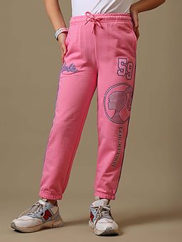 Kidsville - Official Barbie Printed Girls Joggers-Pink
