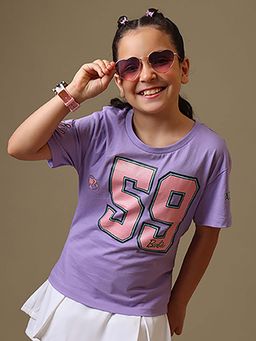 Kidsville - Official Barbie 59 Graphic Relaxed Fit T-shirt-Purple