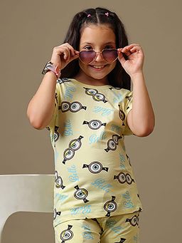 Kidsville - Official Minions Bello Graphic Relaxed Fit T-shirt-Yellow