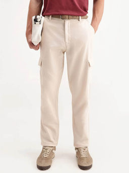 Rare Rabbit - Off White Double Layered Cargo Trousers