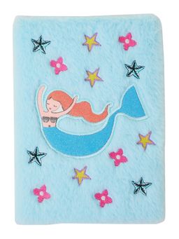 Accessorize London - Blue Mermaid Fluffy Notebook