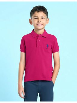 U.S. POLO ASSN. - Boys Red Cotton Pique Polo T-Shirt