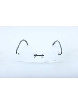 Porsche Design - Silver Rectangular Metal Blue Block Frame (P8245 54C S1) (54)