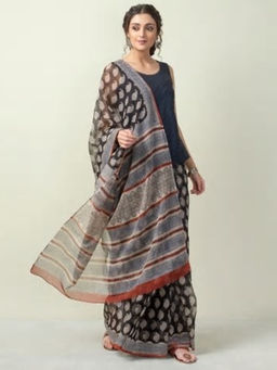 Fabindia - Cotton Silk Bagru Print Sari
