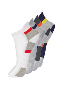Frenchie - Mens Sports Socks 100% Breathable Assorted (Pack of 4)