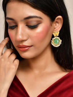 Silvermerc Designs - Gold Plated Traditional Handcrafted Ethnic Earrings for Women