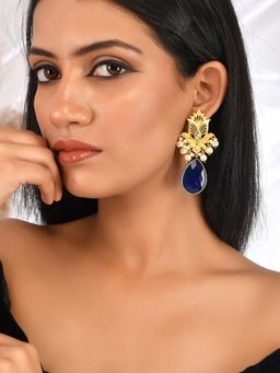 Silvermerc Designs - Gold Plated Tear Drop Earrings for Women