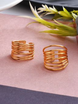 Silvermerc Designs - Gold Plated Handmade Multipurpose Hoops Earrings for Women