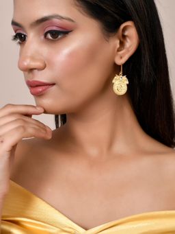Silvermerc Designs - Gold Plated Ethnic Handcrafted Drop Earrings