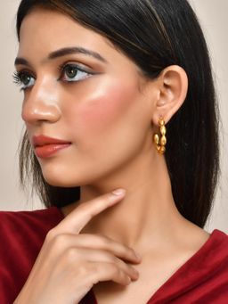 Silvermerc Designs - Gold Plated Handcrafted Half Hoops Earrings for Women