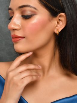 Silvermerc Designs - Gold Plated Tiny Half Hoops Earrings for Women