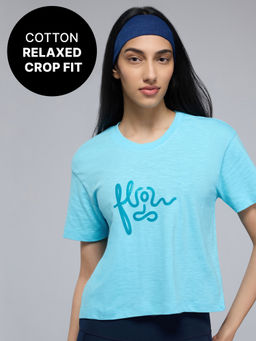 Kica - 100% Cotton Breathable Crop Top for Yoga, Pilates & Everyday Wear KIC039 Green