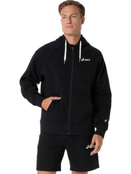 ASICS - Logo Fleece Full Zip Hoodie Black