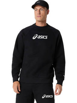 ASICS - Logo Fleece Crew-Neck Top Black