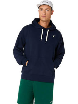 ASICS - French Terry Relaxed Pullover Hoodie Navy Blue