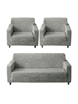 House of Quirk - Dark Grey Five Seater Thickened Fabric Sofa Cover Soft Touching Cover for Couch