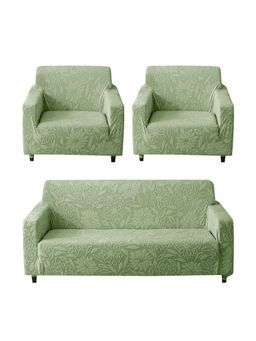 House of Quirk - Green Five Seater Thickened Fabric Sofa Cover Soft Touching Cover for Couch