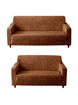 House of Quirk - Camel Five Seater Thickened Fabric Sofa Cover Soft Touching Cover for Couch