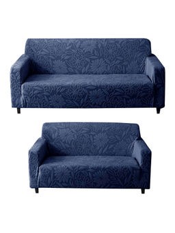 House of Quirk - Blue Five Seater Thickened Fabric Sofa Cover Soft Touching Cover for Couch