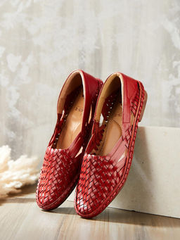 Fabindia - Red Leather Jutties