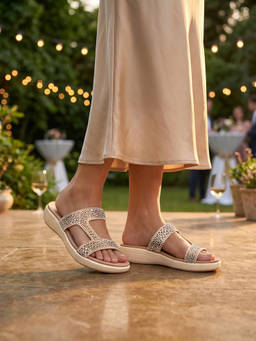 ROCIA - By Regal Peach Women Casual Embellished Heels