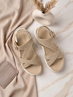 ROCIA - By Regal Beige Women Comfort Fly knit Sandals
