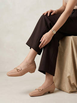 ROCIA - By Regal Nude Women Buckled Loafers