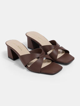 Lemon & Pepper - Brown Block Heels