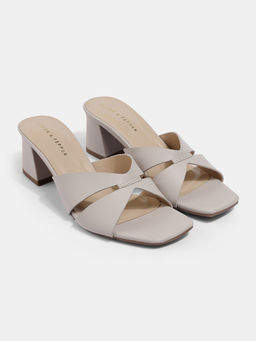 Lemon & Pepper - Ivory Block Heels