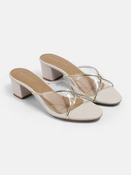 Lemon & Pepper - Cream Block Heels