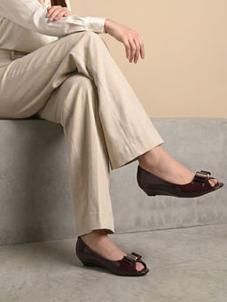 ROCIA - Empower By Wine Women Classic Patent Peep Toe Pumps
