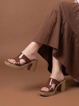 JODYHUB - Women Brown Sandal Heels