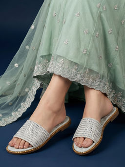 JODYHUB - Women Silver Flats