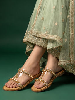 JODYHUB - Women Gold Flats