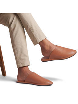 Neeman's - Tan Lounge Mules for Men