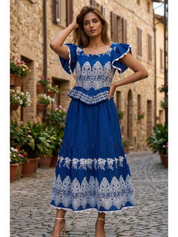 BOHO-CHIC By Sukriti Jain - Ayana Electric Blue Co-ords Set