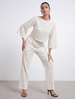 DaKauz - Cream Ripple Flow Pants