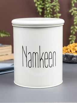 Voncasa - Namkeen Jar with Lid - (Off White, 1700ml)
