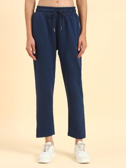 Cantabil - Women Blue Solid Regular Fit Track Pant