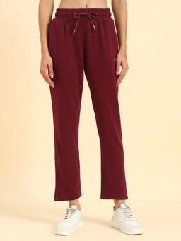Cantabil - Women Plum Solid Regular Fit Track Pant
