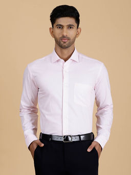 Metal - Men Pink Slim Fit Cotton Checked Shirt