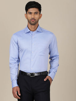 JadeBlue - Men Light Blue Pure Cotton Regular Fit Formal Shirt
