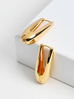 Kazo - Sleek Teardrop Hoop Earrings