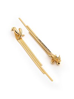 Kazo - Gold Graceful Chain Drop Earrings